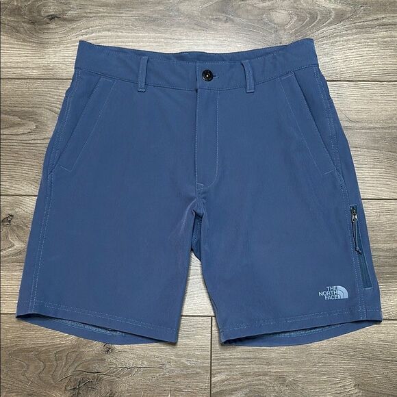 The North Face 8” Blue Stretch Hiking Casual‎ Shorts Size 30 - Picture 1 of 13